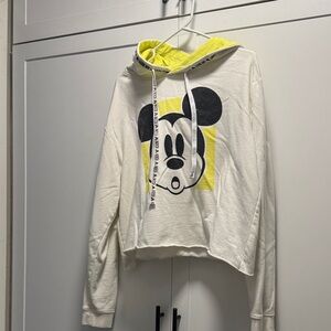 Cropped Mickey Mouse Hoodie